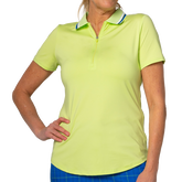 Alternate View 5 of Lime Drop Collection: Ribbed Collar Short Sleeve Polo Shirt